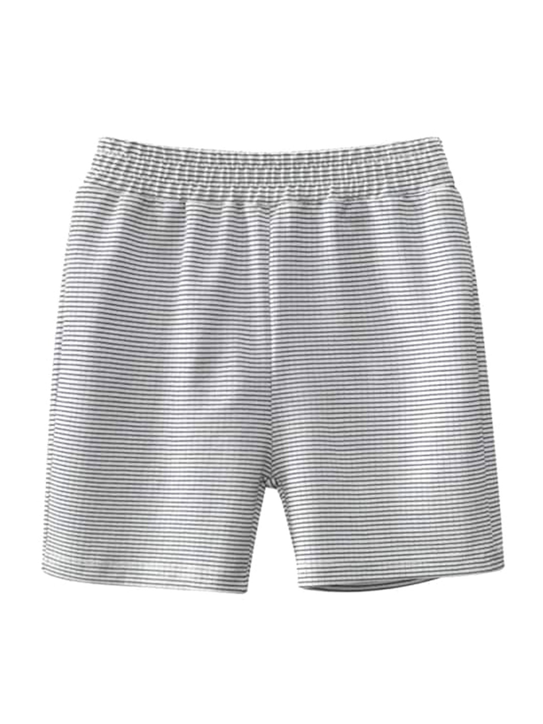 

StyleCast Boys Grey Mid-Rise Striped Rapid-Dry Cotton Shorts