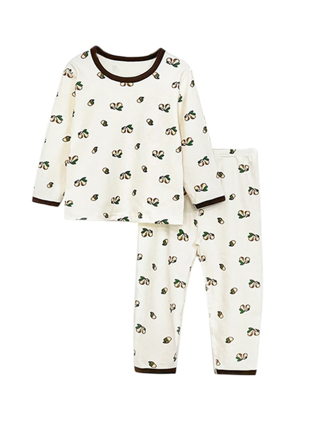 

StyleCast Boys White Conversational Printed Pure Cotton T-shirt With Pyjama