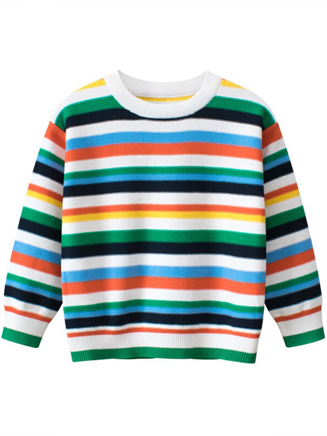 

StyleCast Boys White Striped Cotton Pullover Sweater