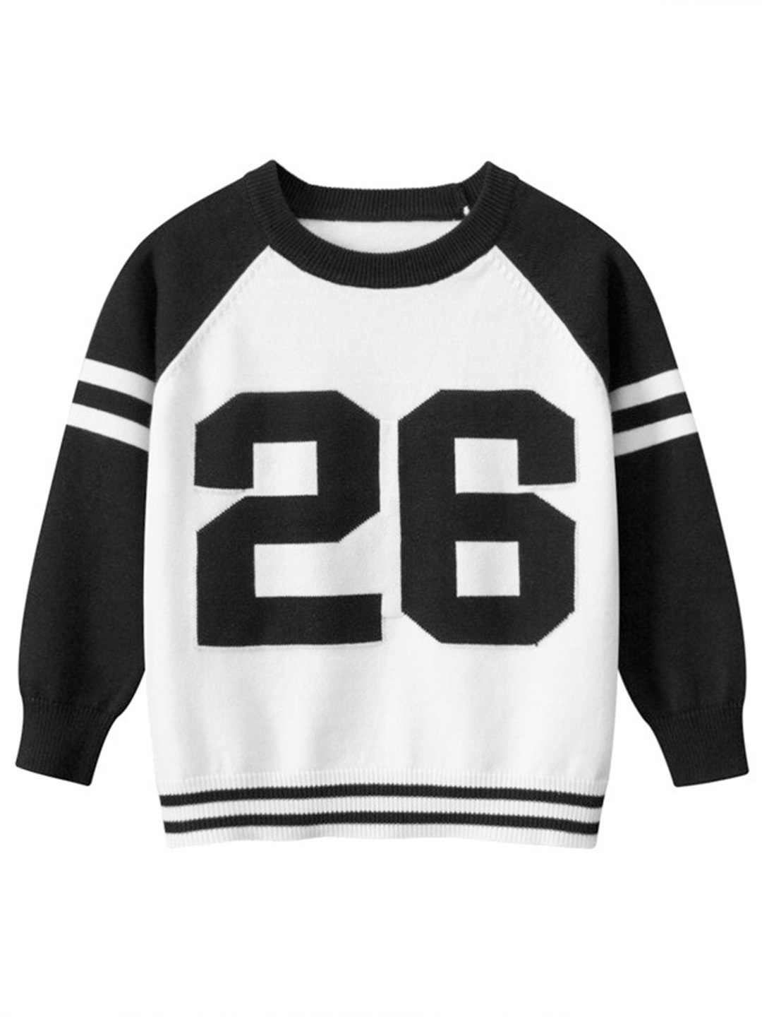 

StyleCast Boys White Colourblocked Ribbed Cotton Pullover