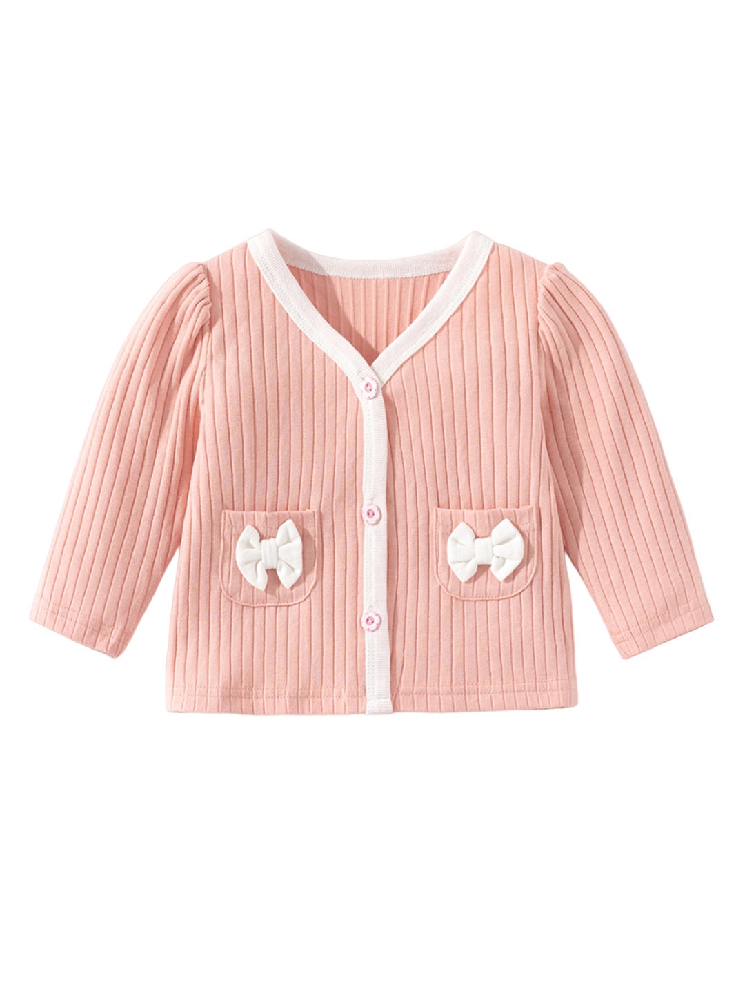 

StyleCast Infants Girls Pink Striped Insulator Cotton Tailored Jacket