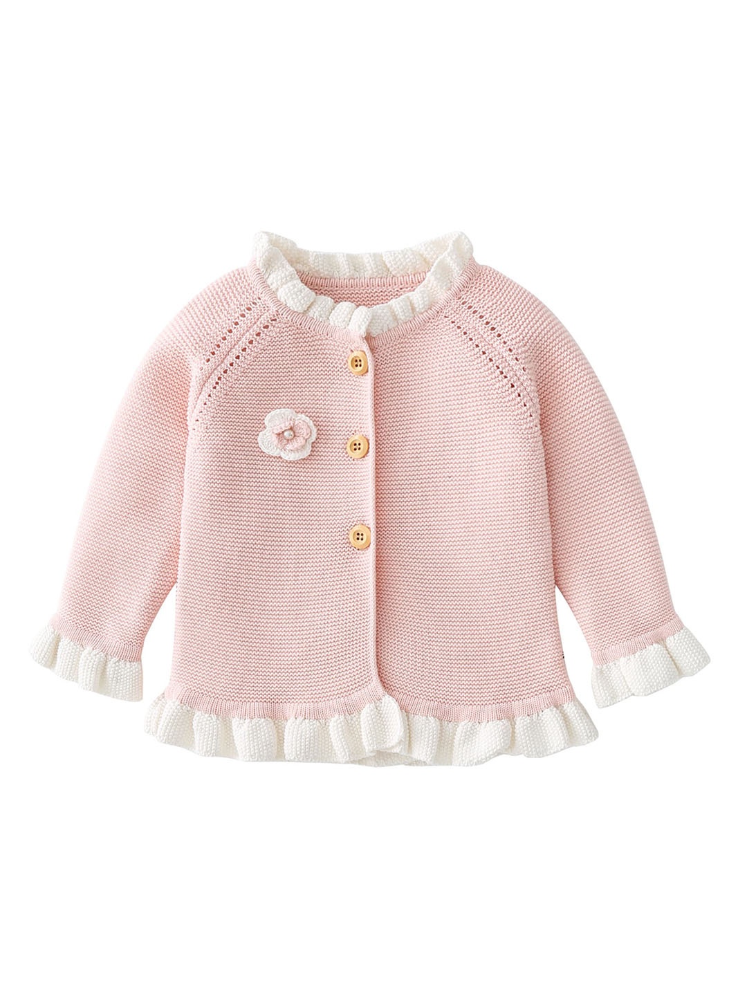 

StyleCast Infant Girls Pink Ribbed Cotton Cardigan