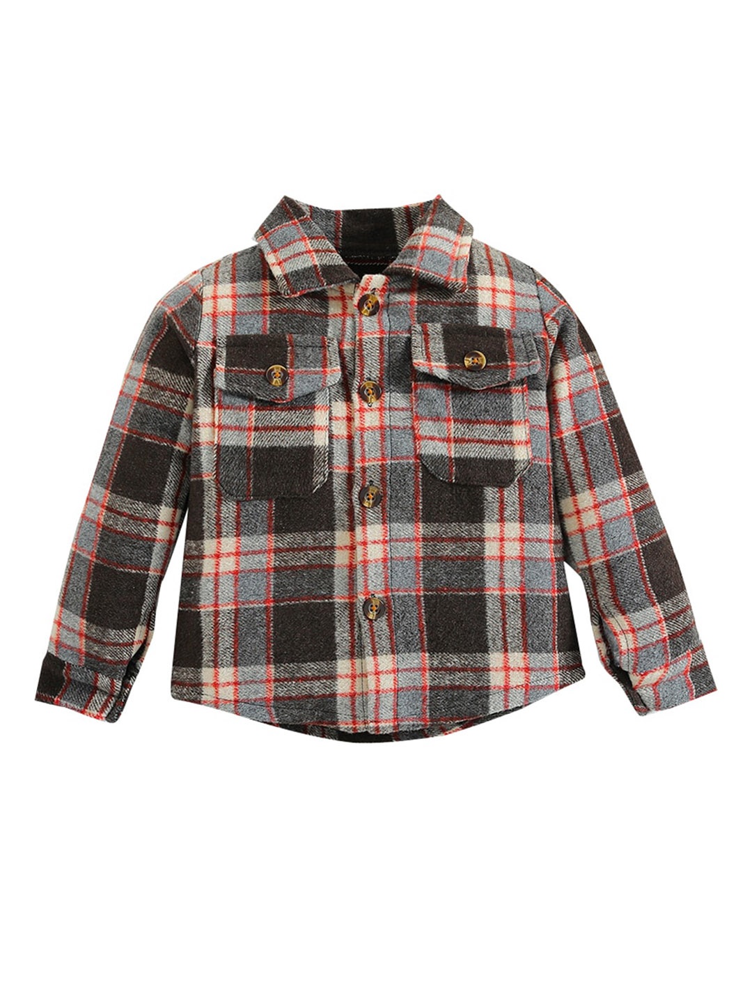 

StyleCast Boys Checked Windcheater Cotton Tailored Jacket, Grey