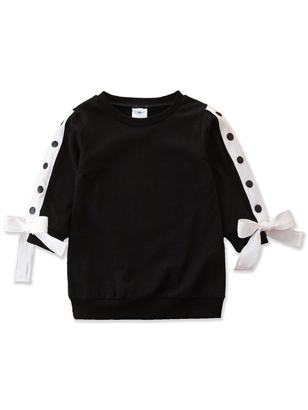 

StyleCast Girls Black Round Neck Cotton Sweatshirt