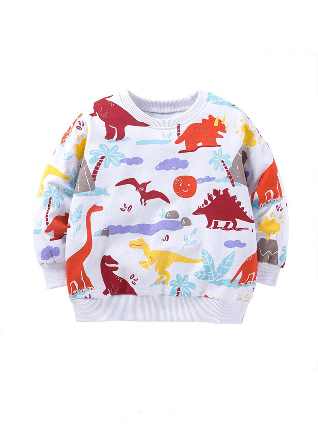 

StyleCast Boys White & Purple Printed Cotton Sweatshirt