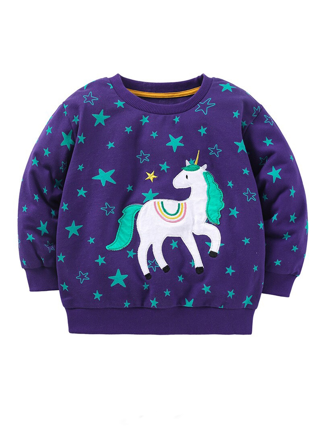 

StyleCast Boys Purple & White Graphic Printed Cotton Sweatshirt