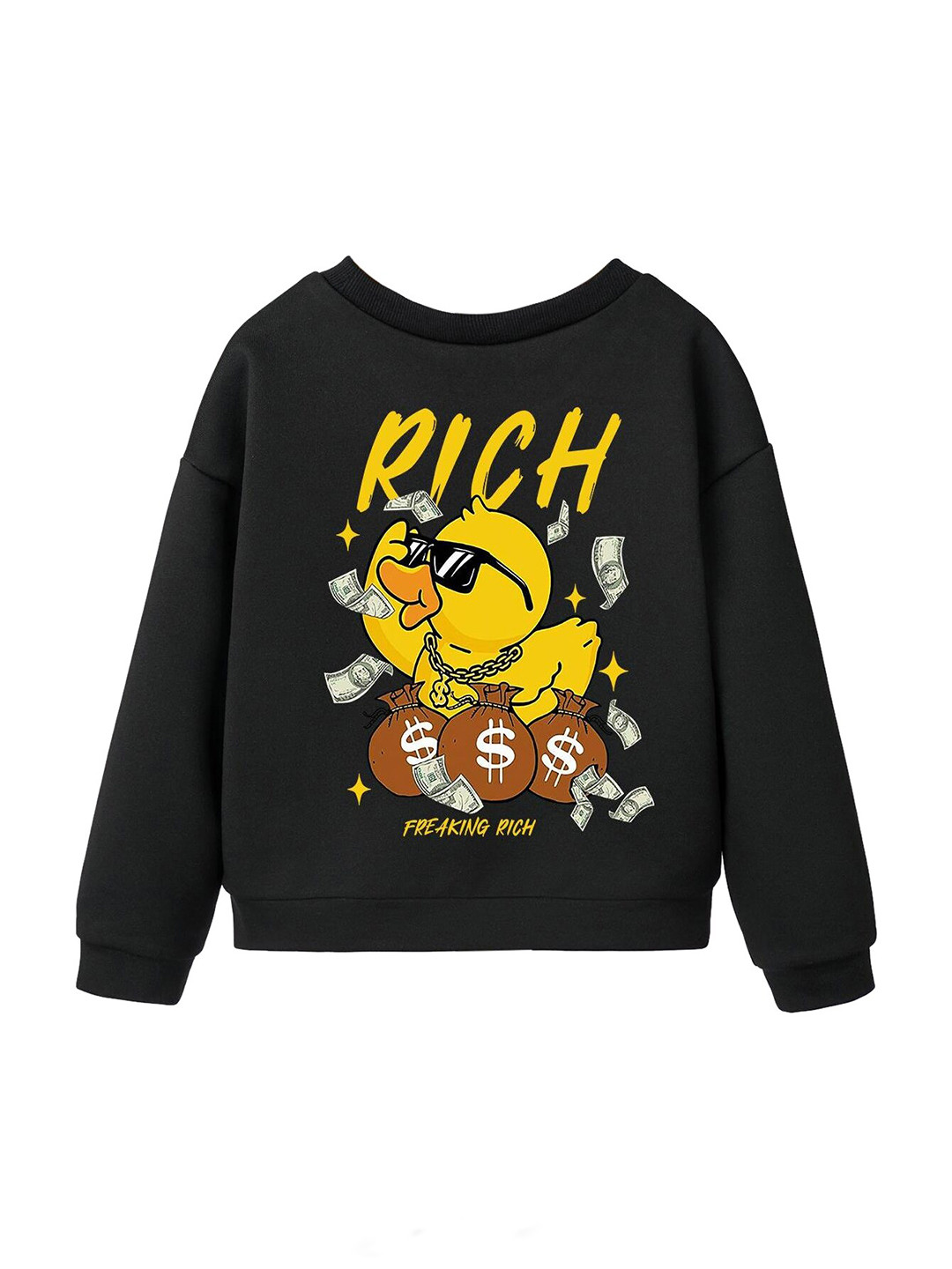 

StyleCast Boys Black Graphic Printed Round Neck Sweatshirt