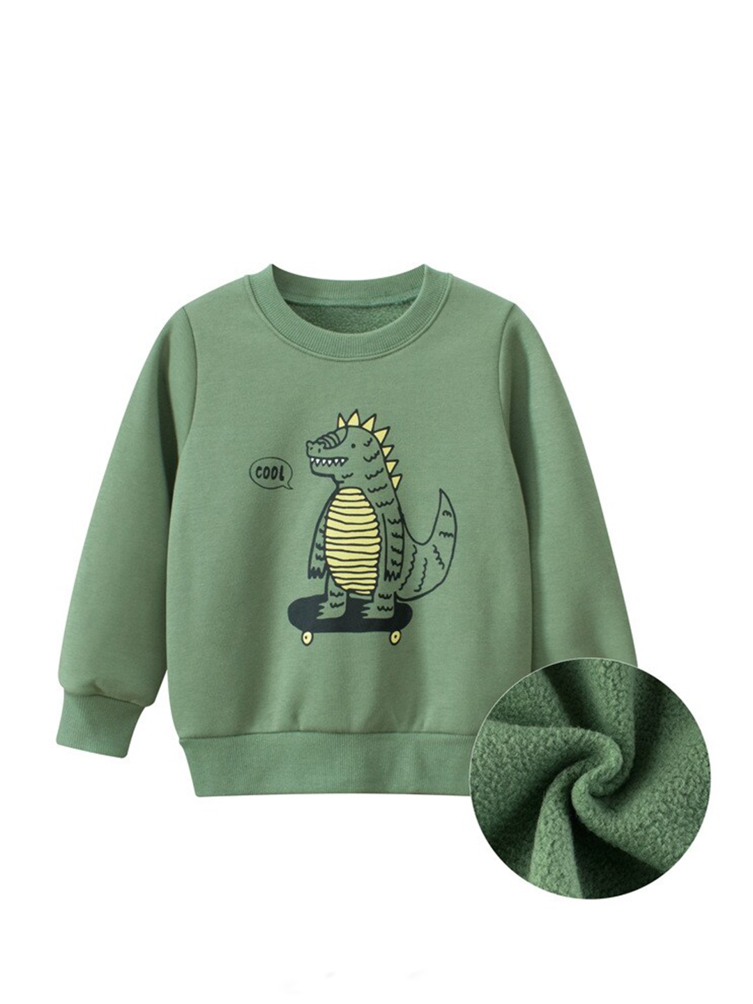 

StyleCast Boys Green Printed Sweatshirt