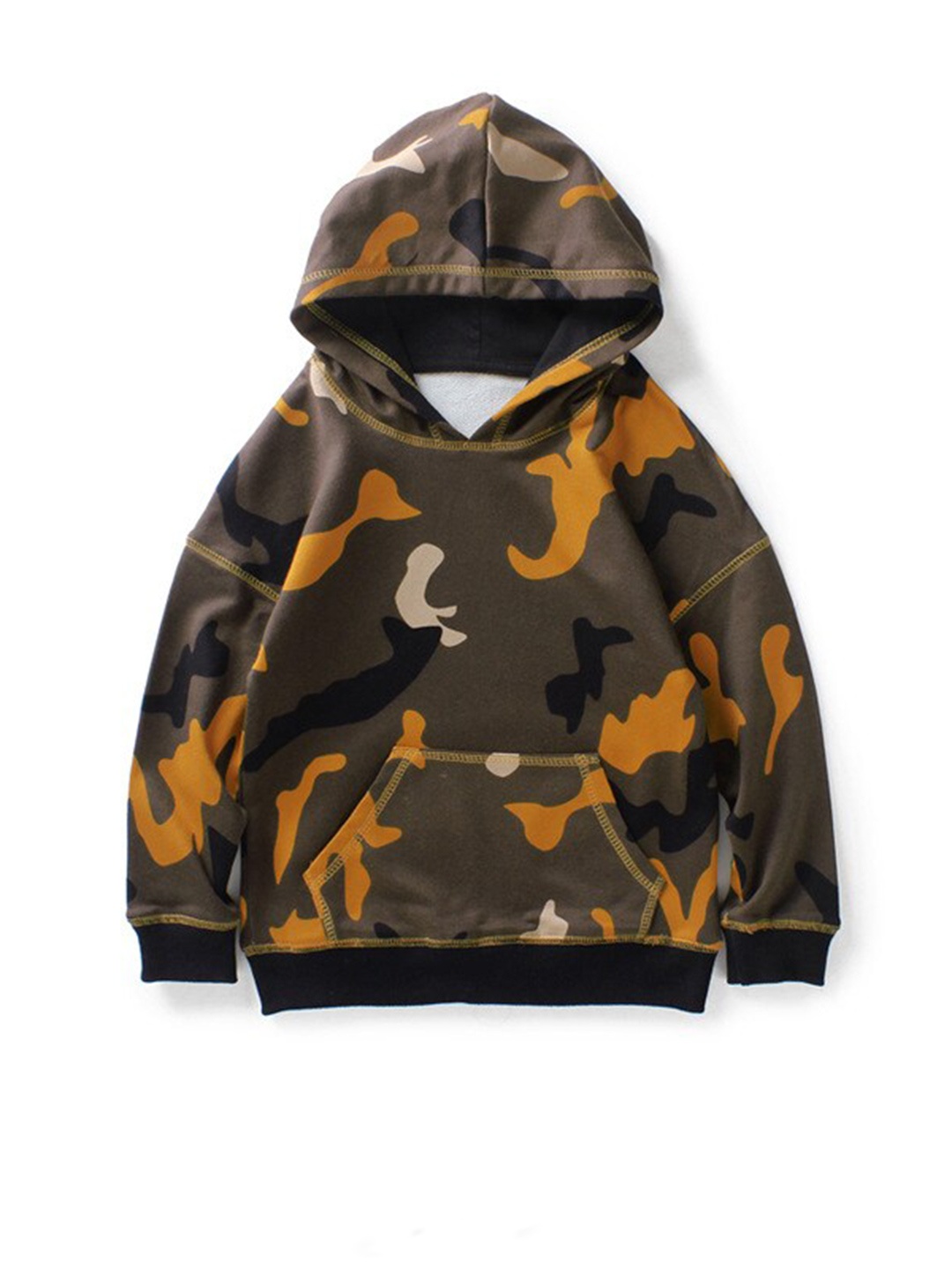 

StyleCast Boys Yellow Printed Hooded Cotton Sweatshirt