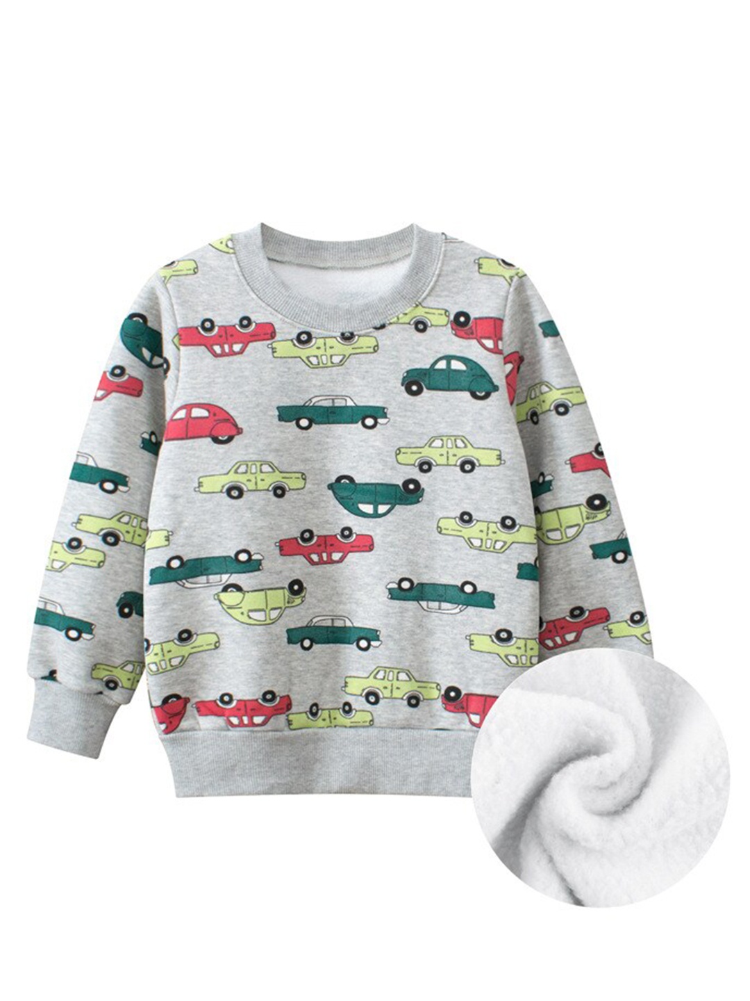 

StyleCast Boys Grey Conversational Printed Pullover Sweatshirt