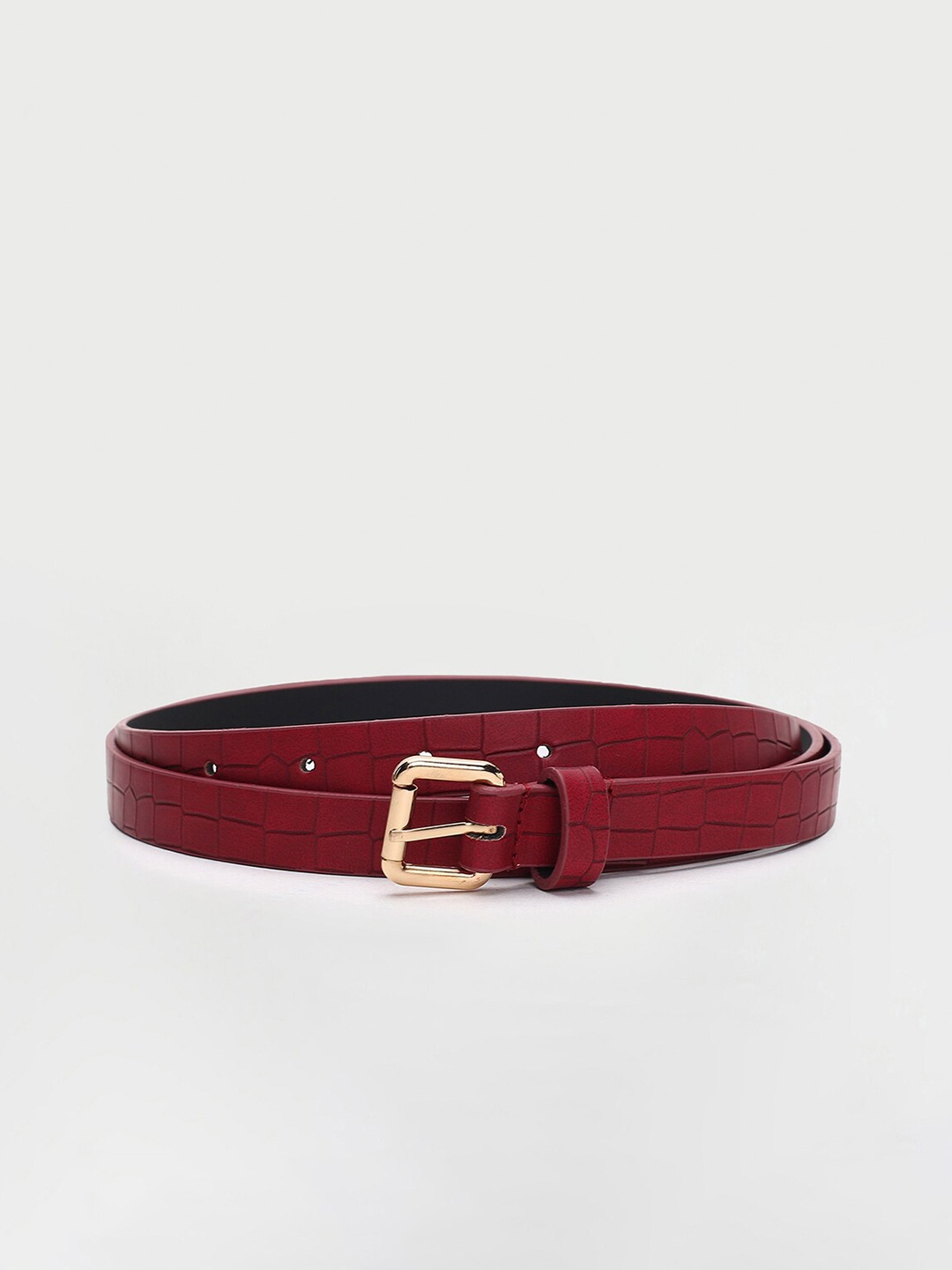 

max Women Slim Belt, Burgundy