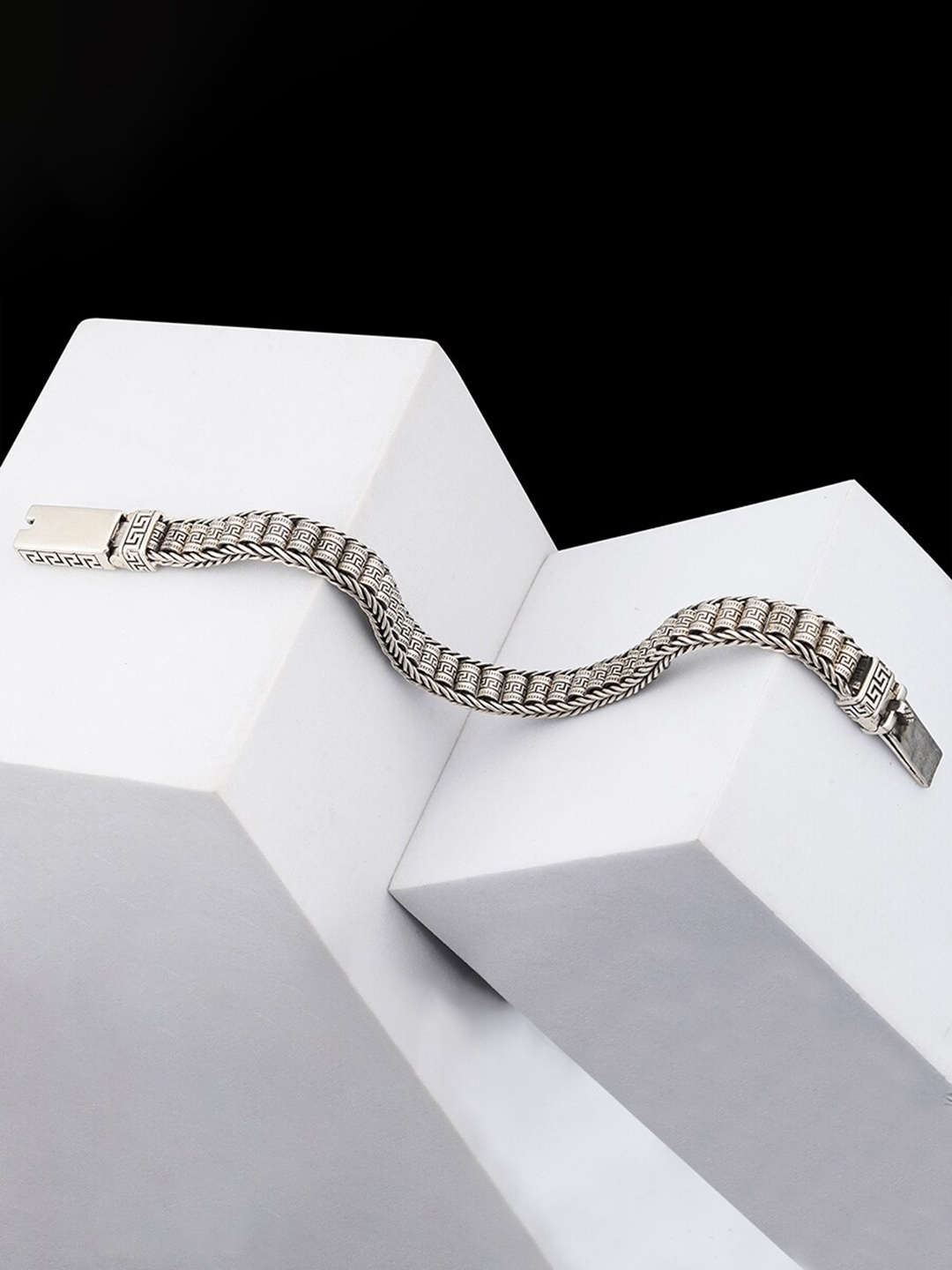 

ORIONZ Men Sterling Silver Wraparound Bracelet, Metallic