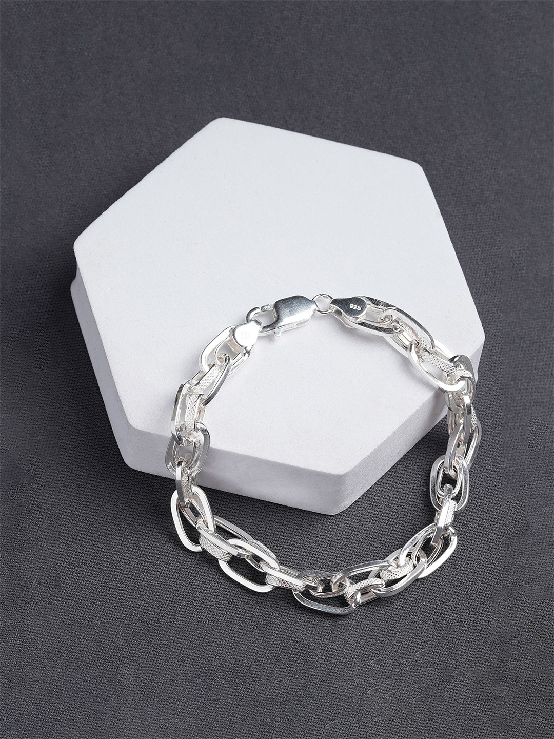 

ORIONZ Men Sterling Silver Wraparound Bracelet, Metallic