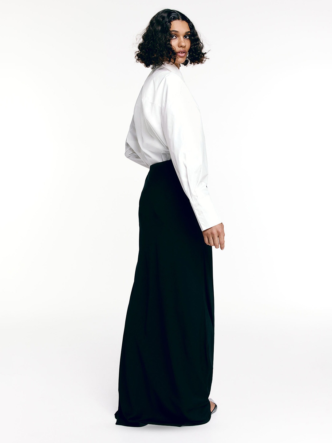 

H&M Oversized Tuxedo Shirt, White