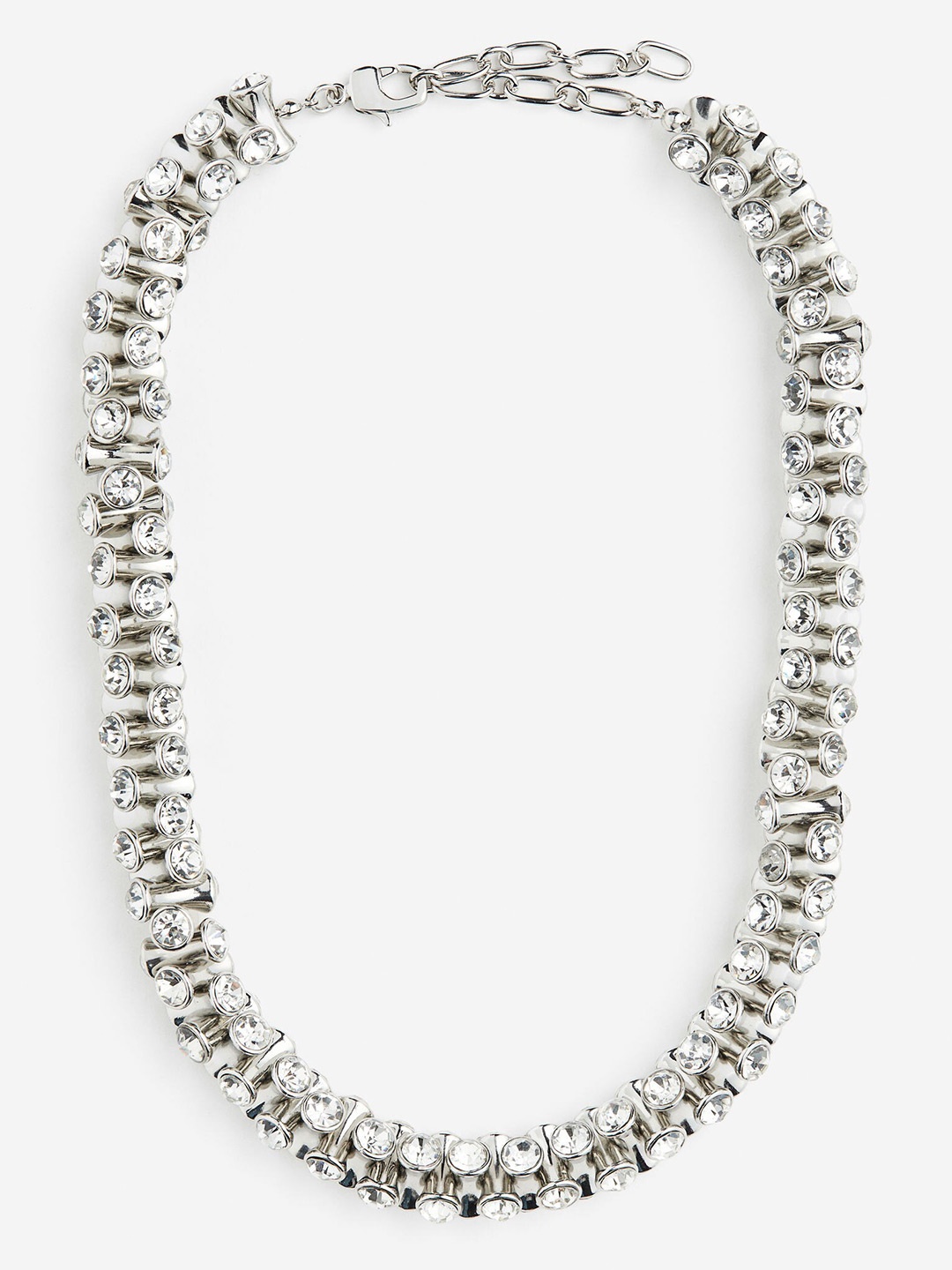

H&M Women Rhinestone Necklace, Silver