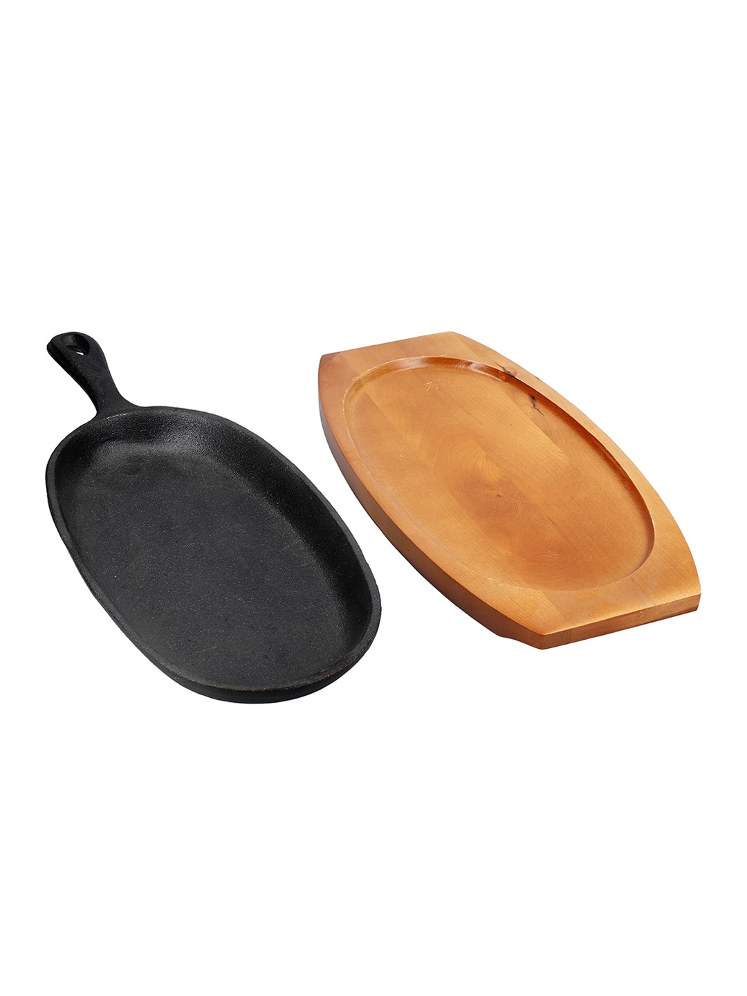 

KitchenCraft Oriental Black Cast Iron & Wood Sizzle Platter