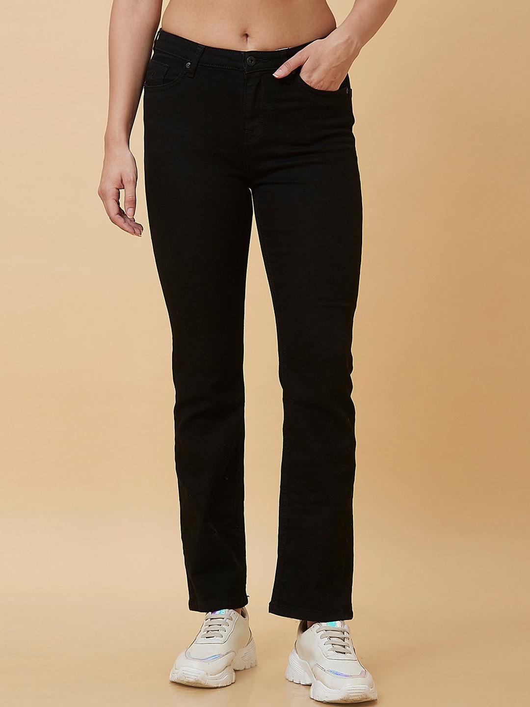 

Being Human Women Mid-Rise Slim Fit Jeans, Black