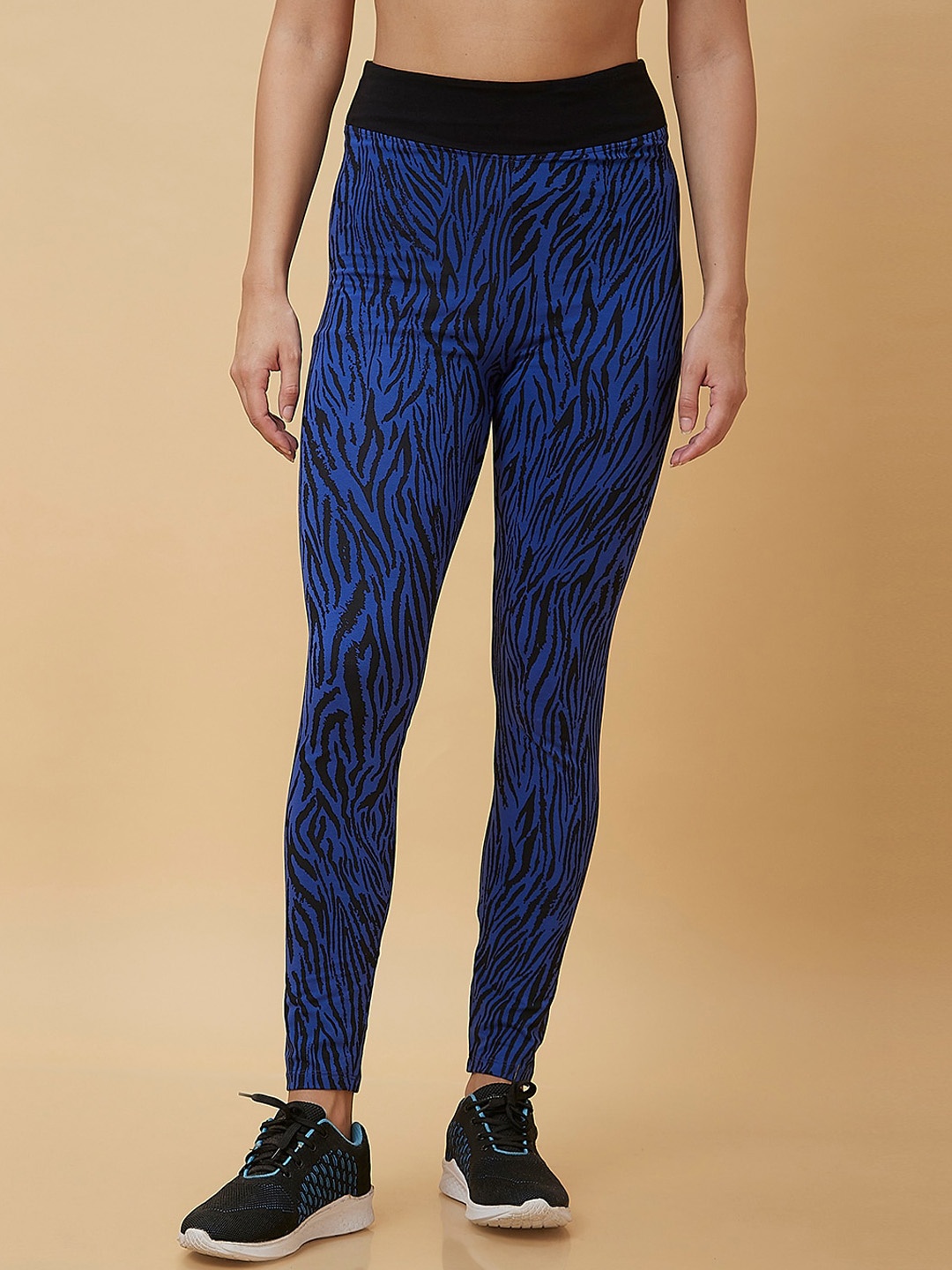 

Being Human Women Animal Printed Training Leggings, Blue