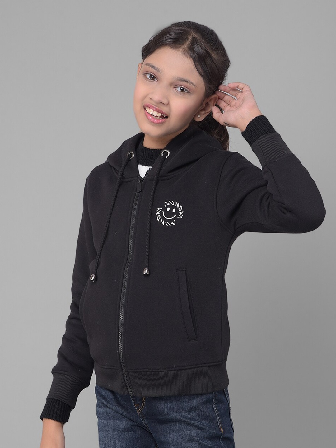 

Crimsoune Club Girls Hooded Sweatshirt, Black