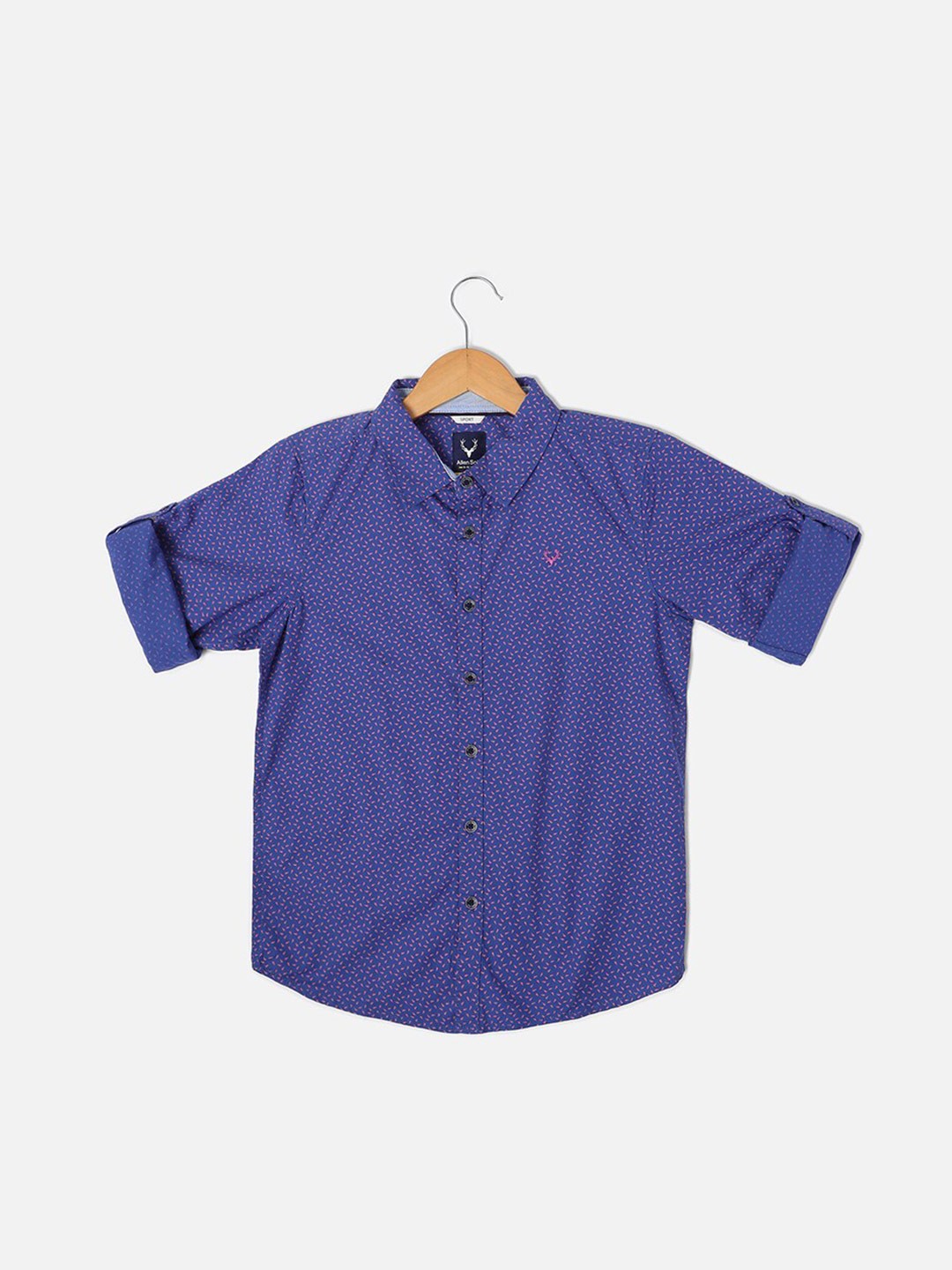 

Allen Solly Junior Boys Slim Fit Printed Pure Cotton Casual Shirt, Purple