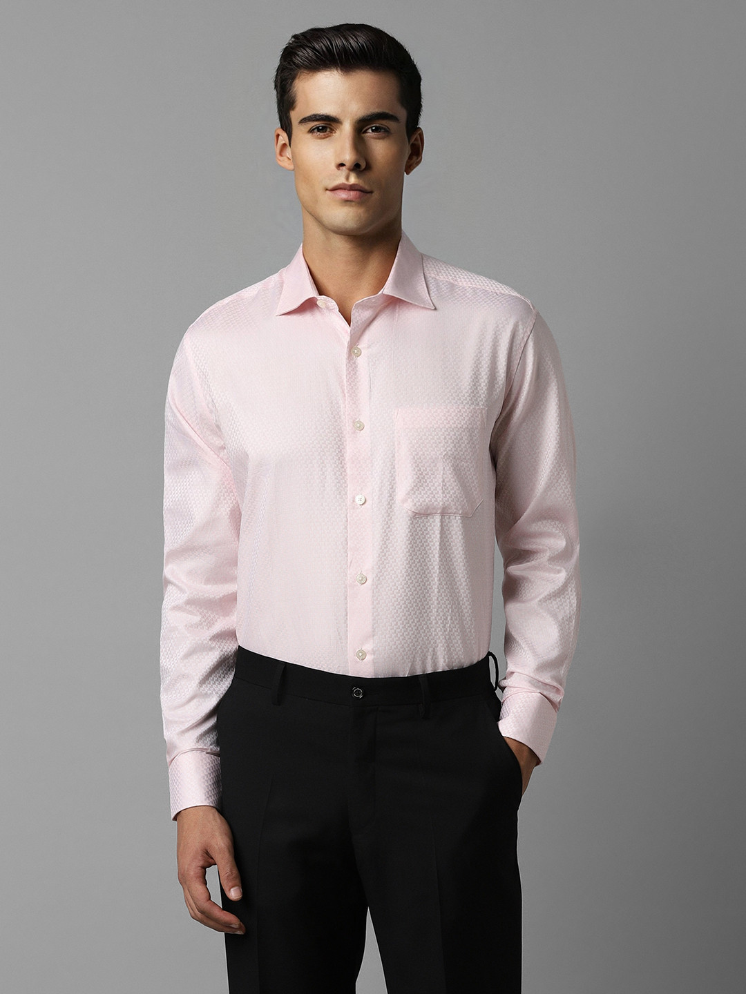 

Louis Philippe Men Pink Opaque Formal Shirt