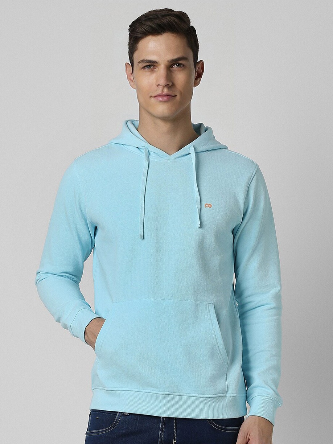 

Peter England Casuals Hooded Pullover Sweatshirt, Blue