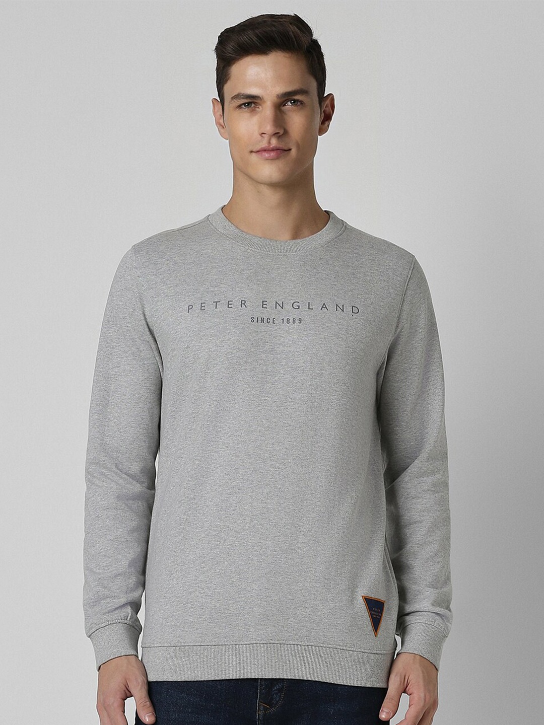 

Peter England Casuals Typography Printed Pullover Sweatshirt, Grey