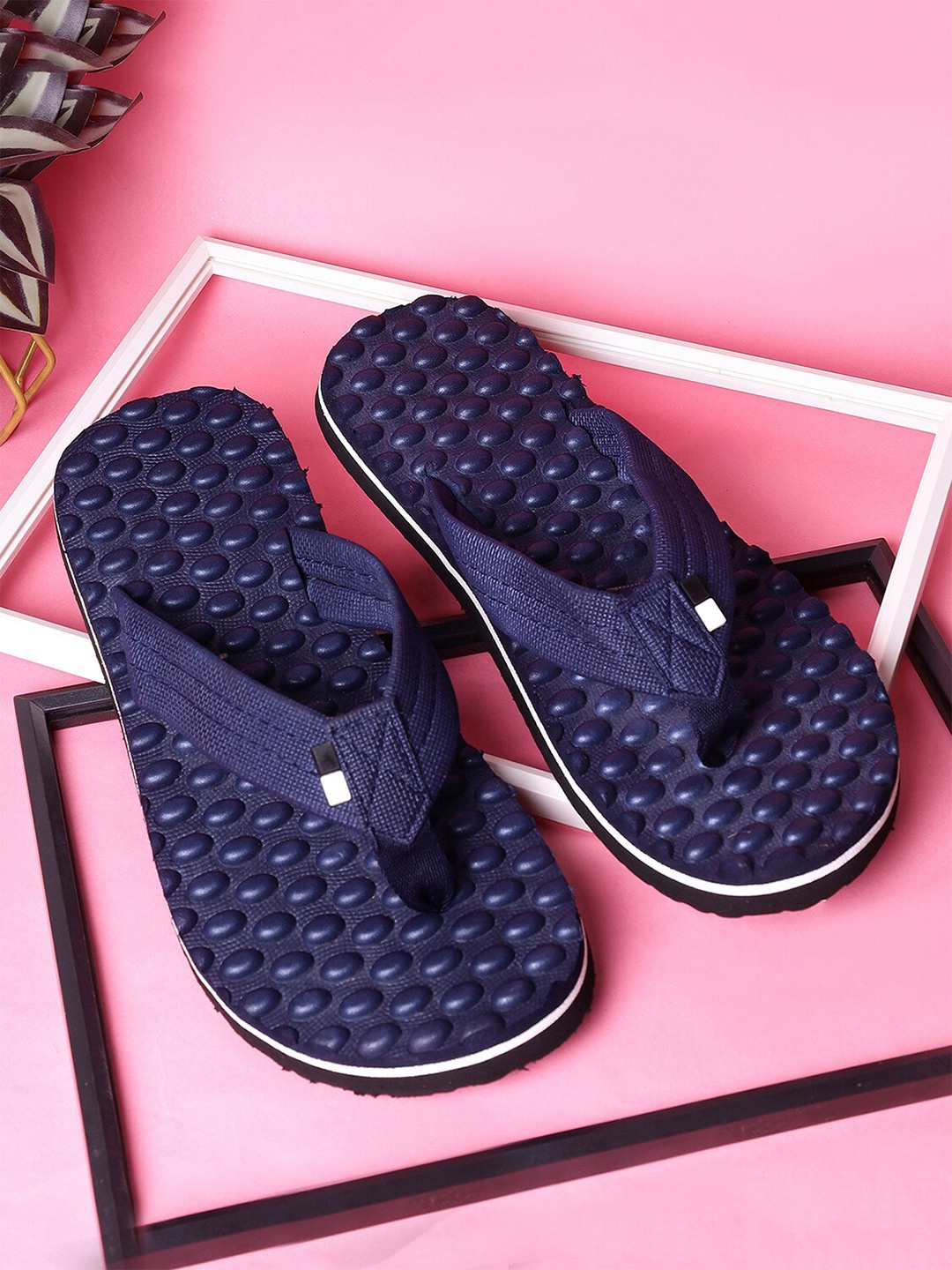 

DOCTOR EXTRA SOFT Men Orthopedic Non-Slip Thong Flip-Flops, Navy blue