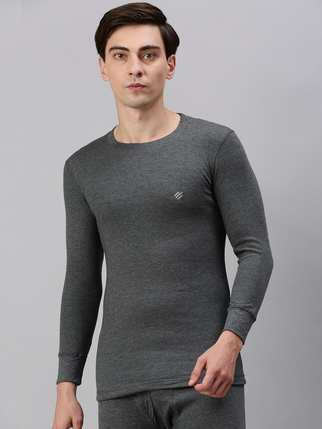 

ONN Skinny Fit Round Neck Pure Cotton Thermal Set, Grey