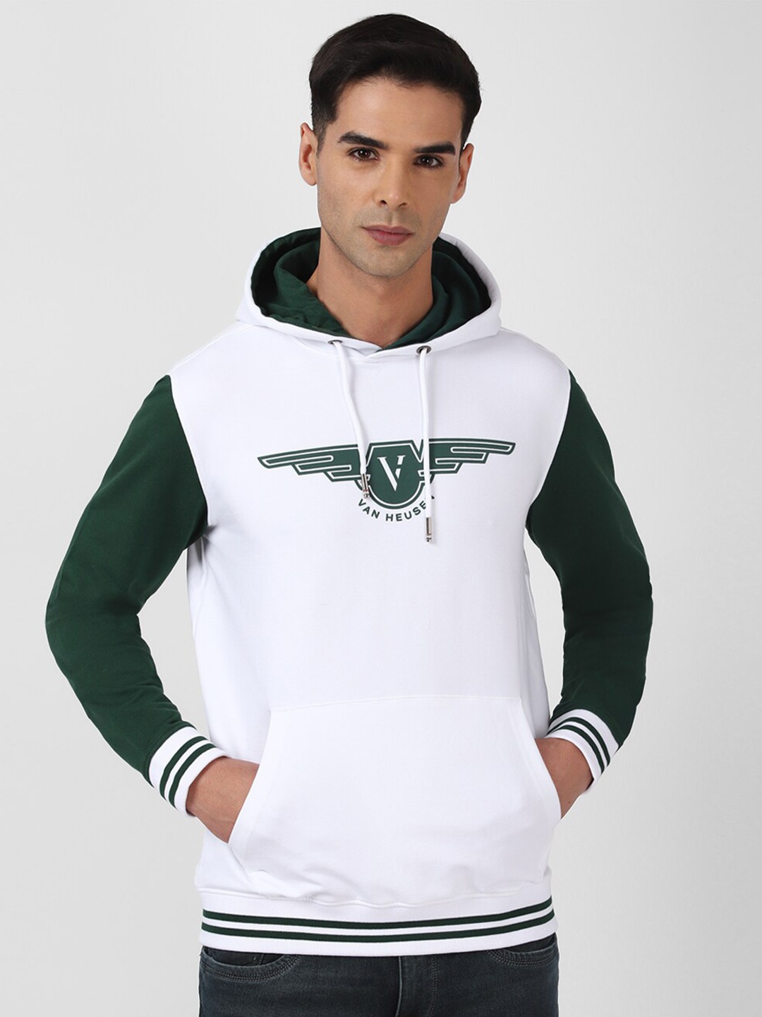 

Van Heusen Sport Graphic Printed Hooded Pullover Sweatshirt, White