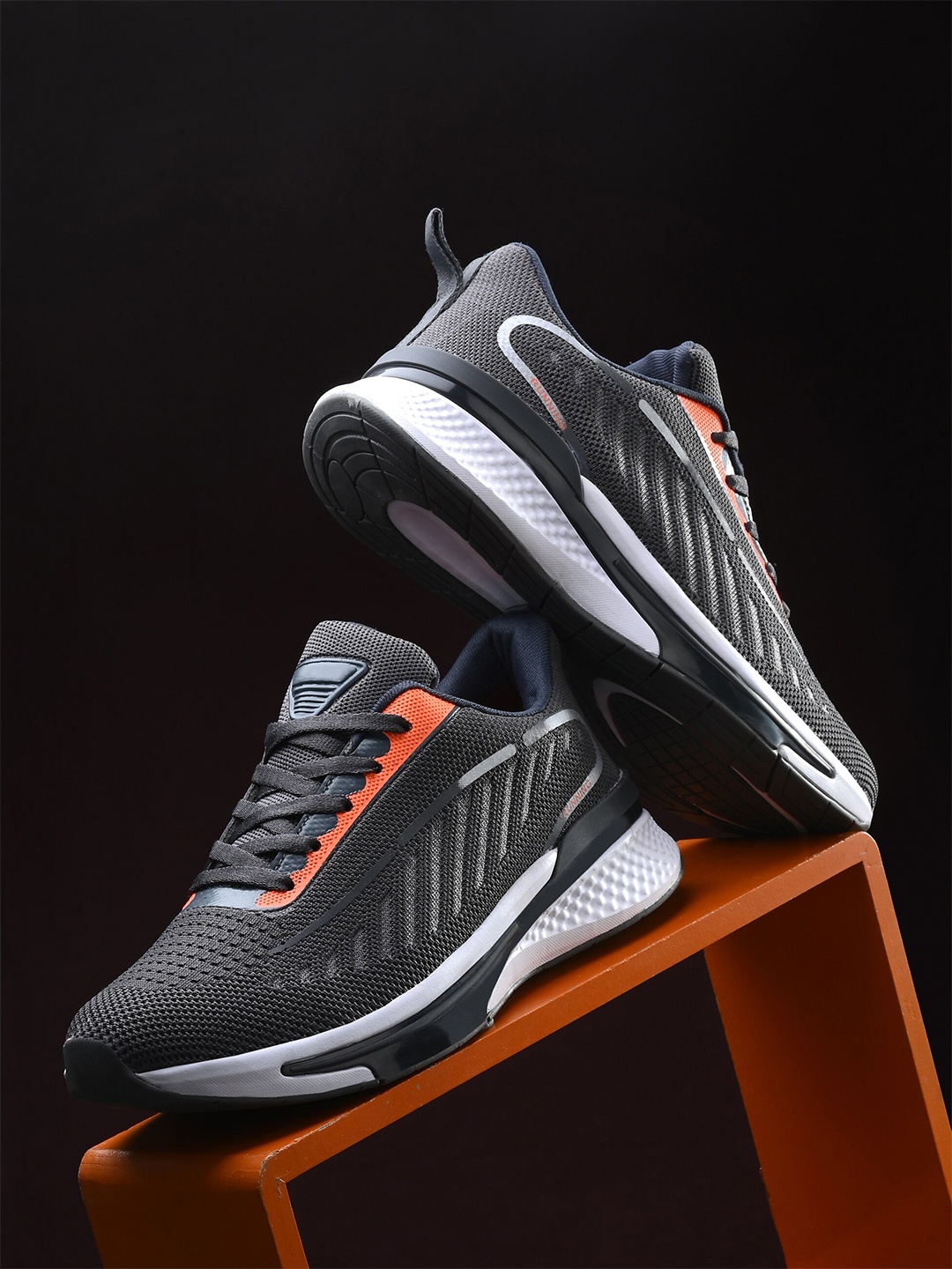 

The Roadster Lifestyle Co. Men Grey Mesh Lightweight Anti Skid Running Shoes