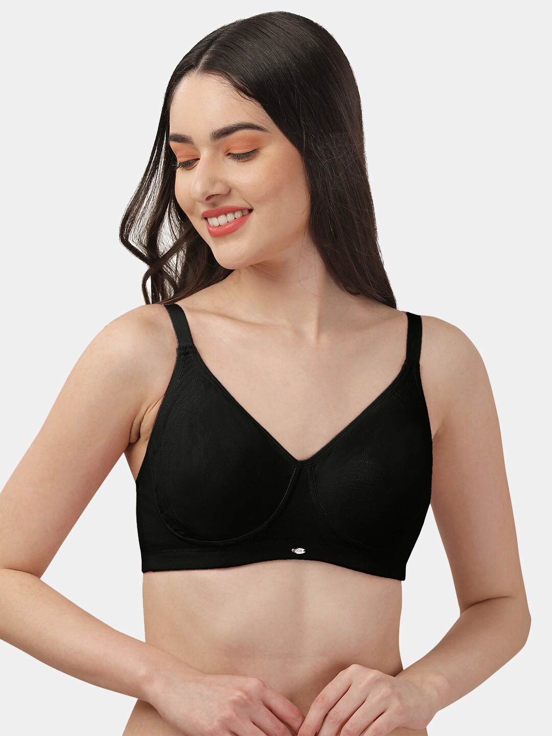 

Soie Full Coverage All Day Comfort Cotton T-shirt Bra, Black