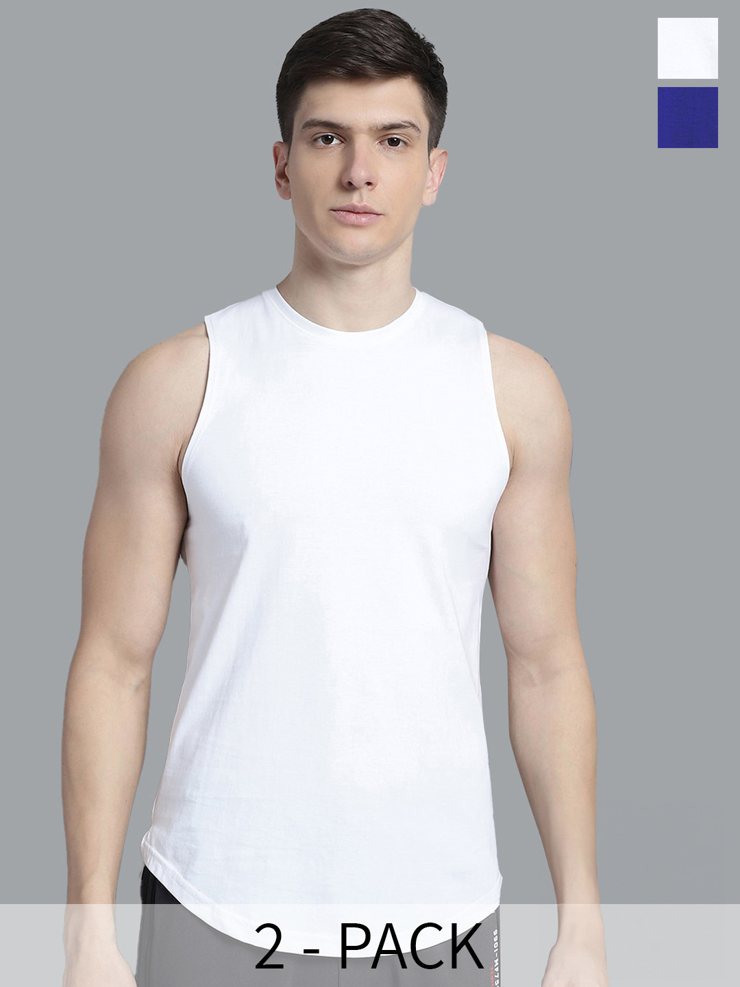 

FBAR Pack Of 2 Bio Wash Pure Cotton Gym Innerwear Vests, White