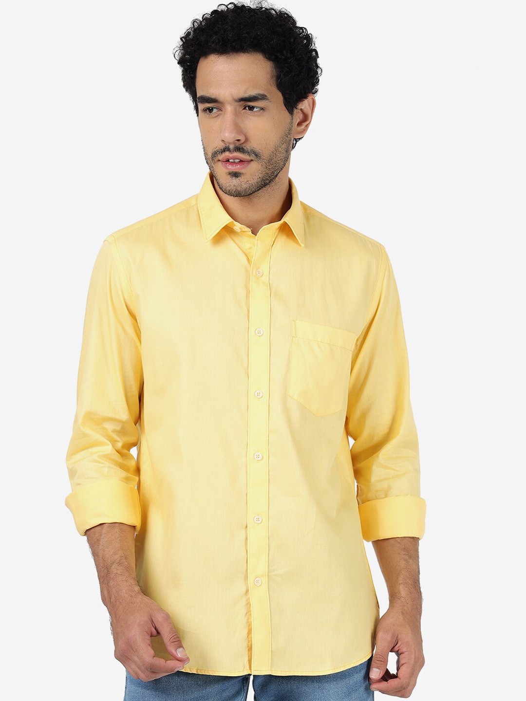

Greenfibre Regular Fit Pure Cotton Casual Shirt, Yellow