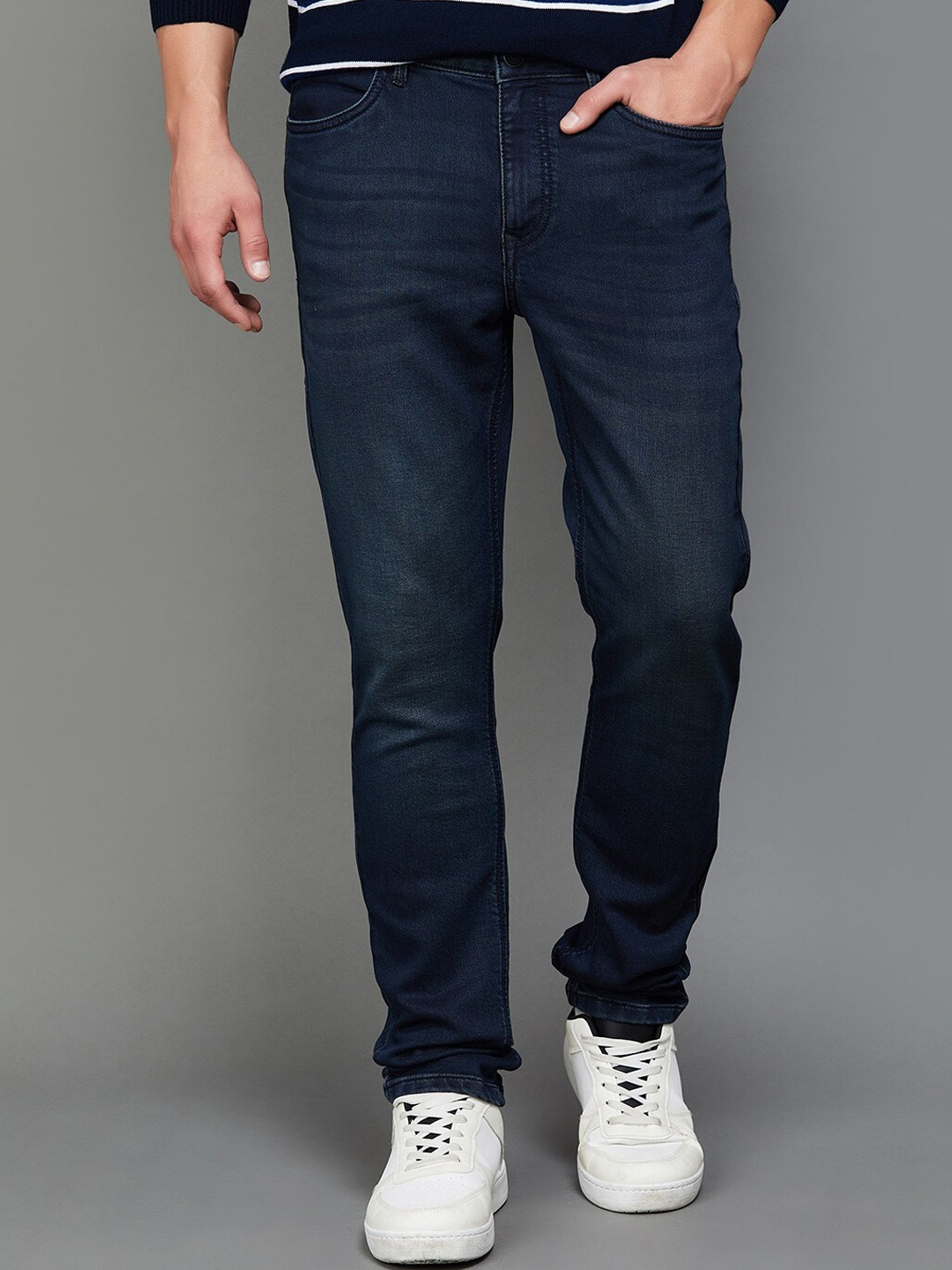 

Fame Forever by Lifestyle Men Mid Rise Light Fade Stretchable Jeans, Blue