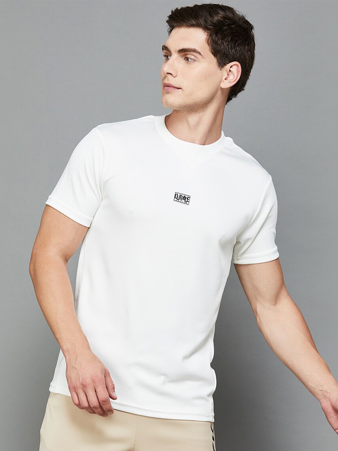 

Fame Forever by Lifestyle Men Typography Printed Round Neck Short Sleeves Sports T-shirt, White