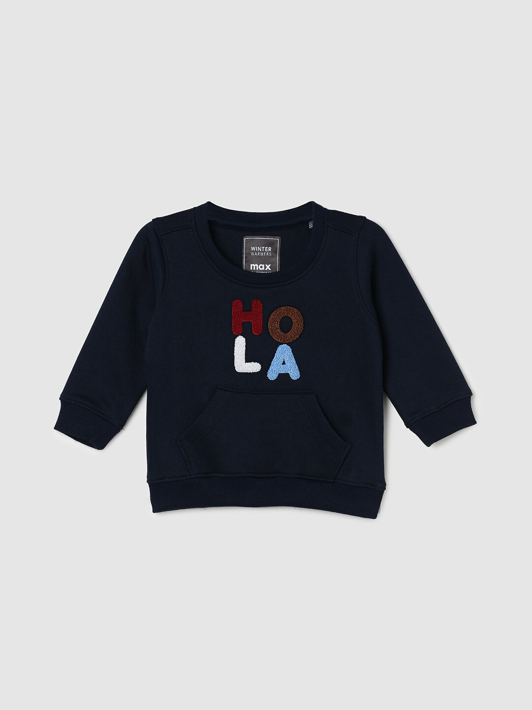 

max Infant Boys Typography Printed Pullover, Blue