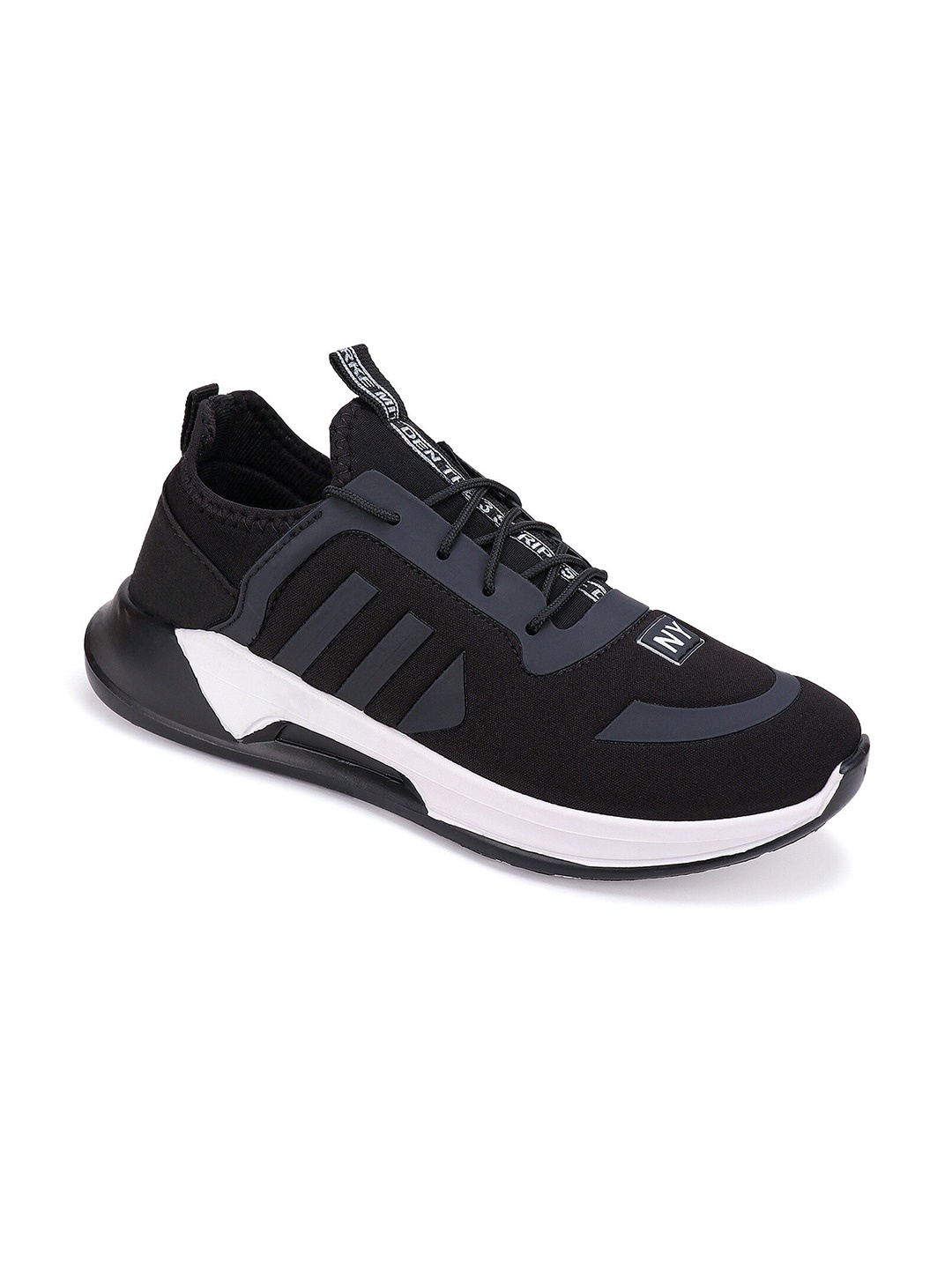 

CAMRO Men Lace-Up Running Shoes, Black