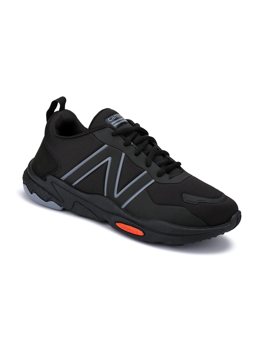 

CAMRO Men Lace-Up Running Shoes, Black