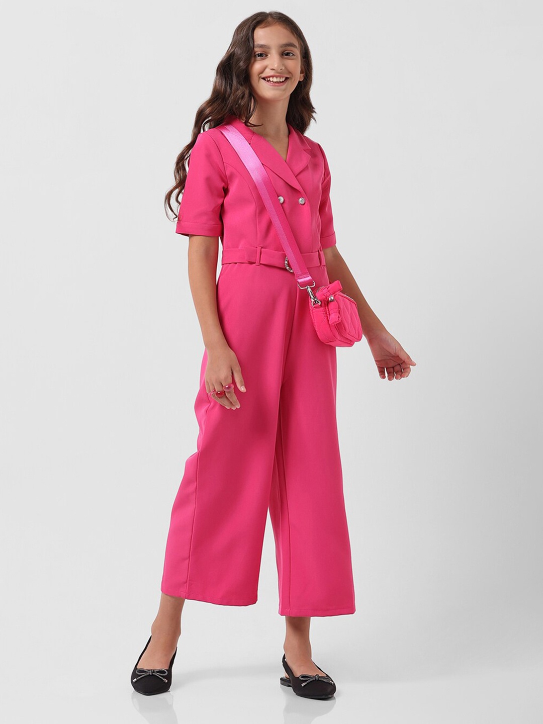 

Vero Moda Girls Cuban Collar Basic Jumpsuit, Pink