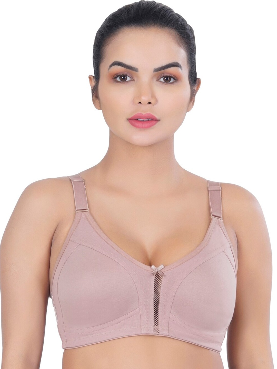 

LACYLUXE Full Coverage Underwired Non Padded T-shirt Bra With All Day Comfort, Brown