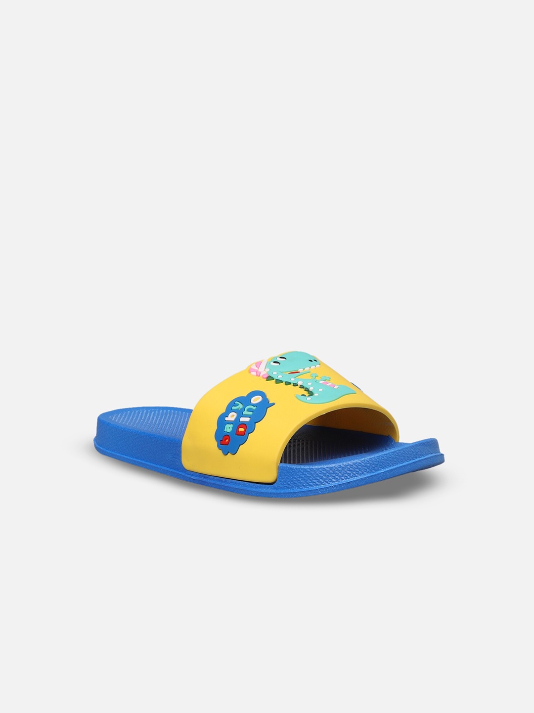

Yellow Bee Boys Dinosaur Printed Sliders, Blue