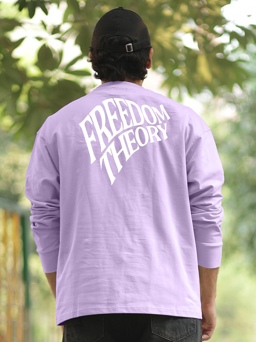 

Maniac Typography Printed Pure Cotton Pullover, Lavender