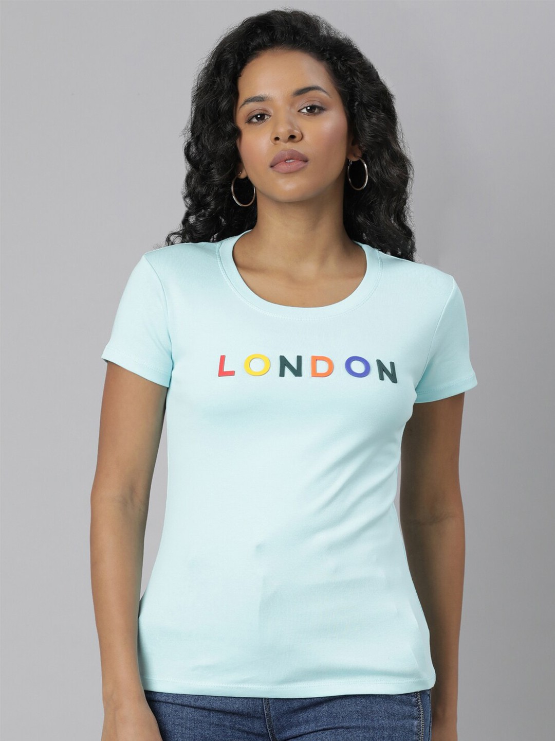

SHOWOFF Typography Printed Slim Fit T-shirt, Blue