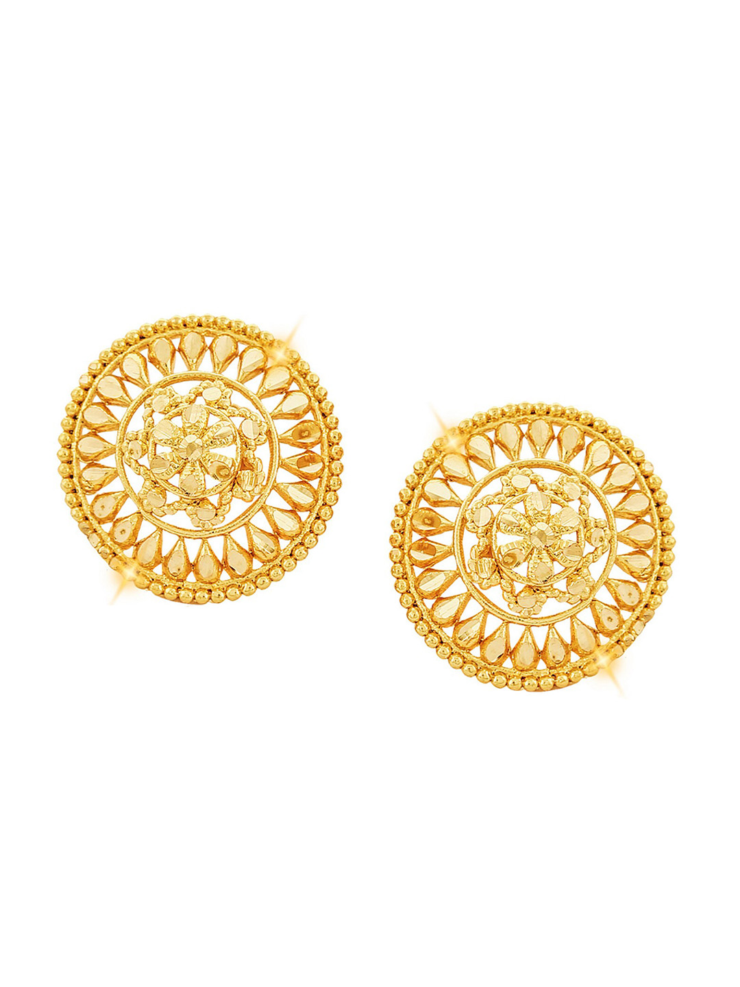

Vighnaharta Gold-Plated Floral Studs Earrings