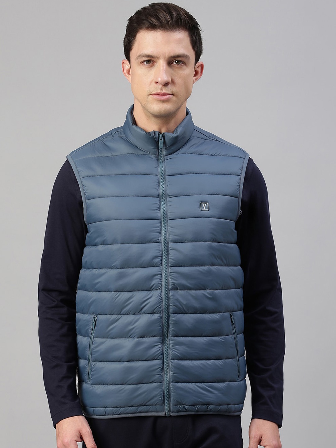 

Van Heusen Mock Collar Puffer Jacket, Blue