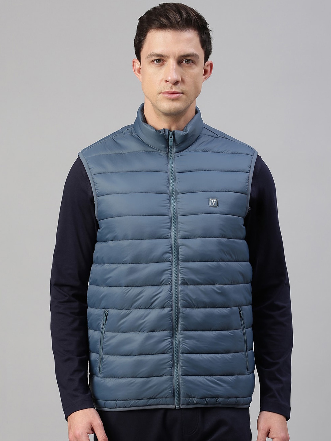 

Van Heusen Mock Collar Puffer Jacket, Blue