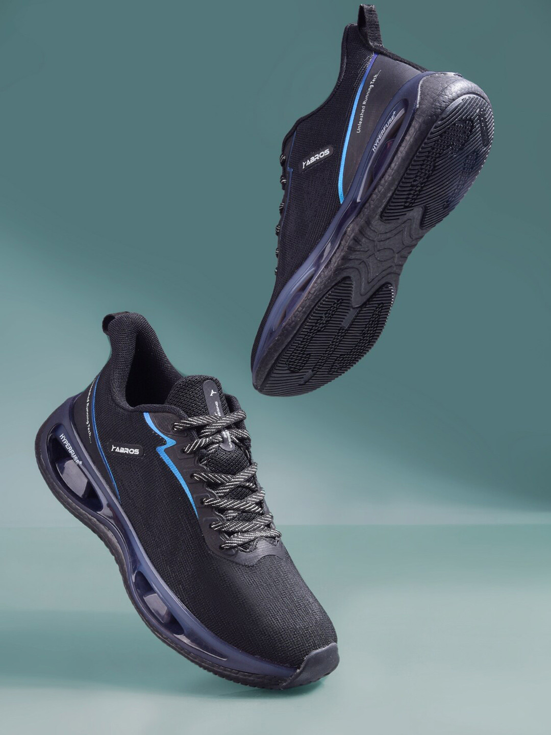 

ABROS Men BLASTER Lace-Up Running Shoes, Black