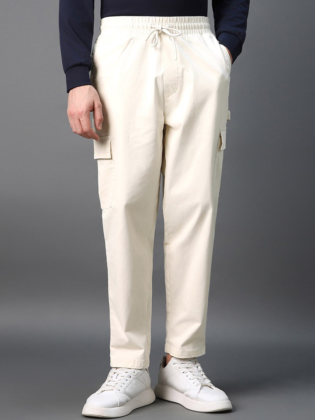 

Bewakoof Men Cargo Carpenter Pants, Pink