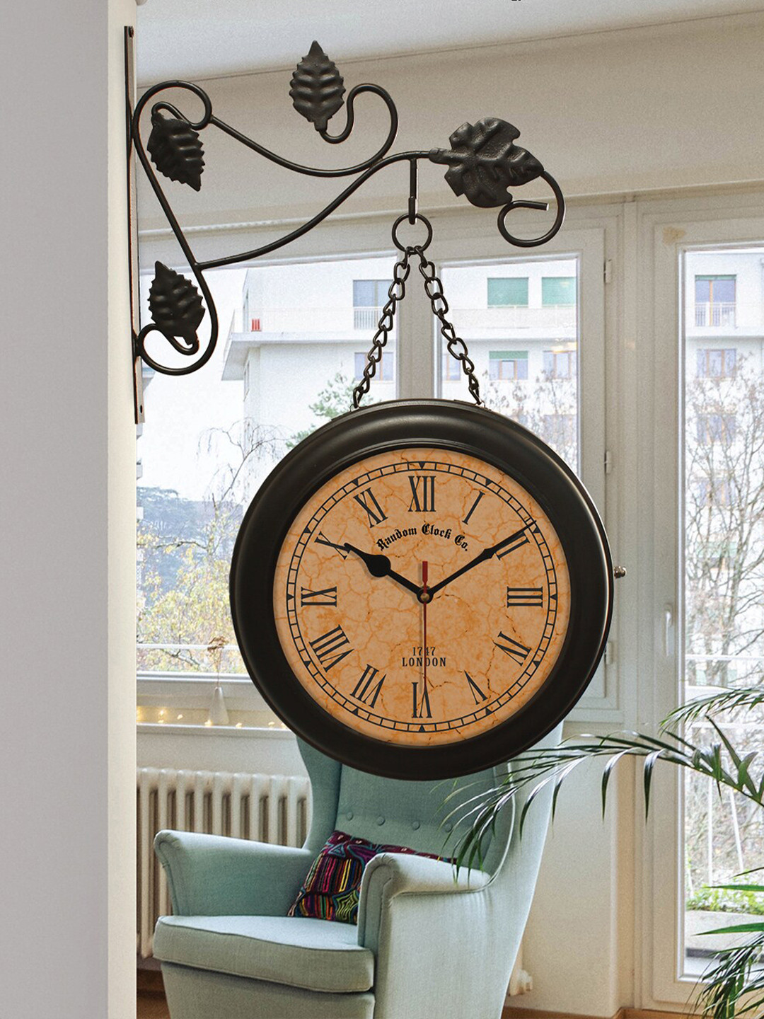 

RANDOM Brown Contemporary Round Wall Clock